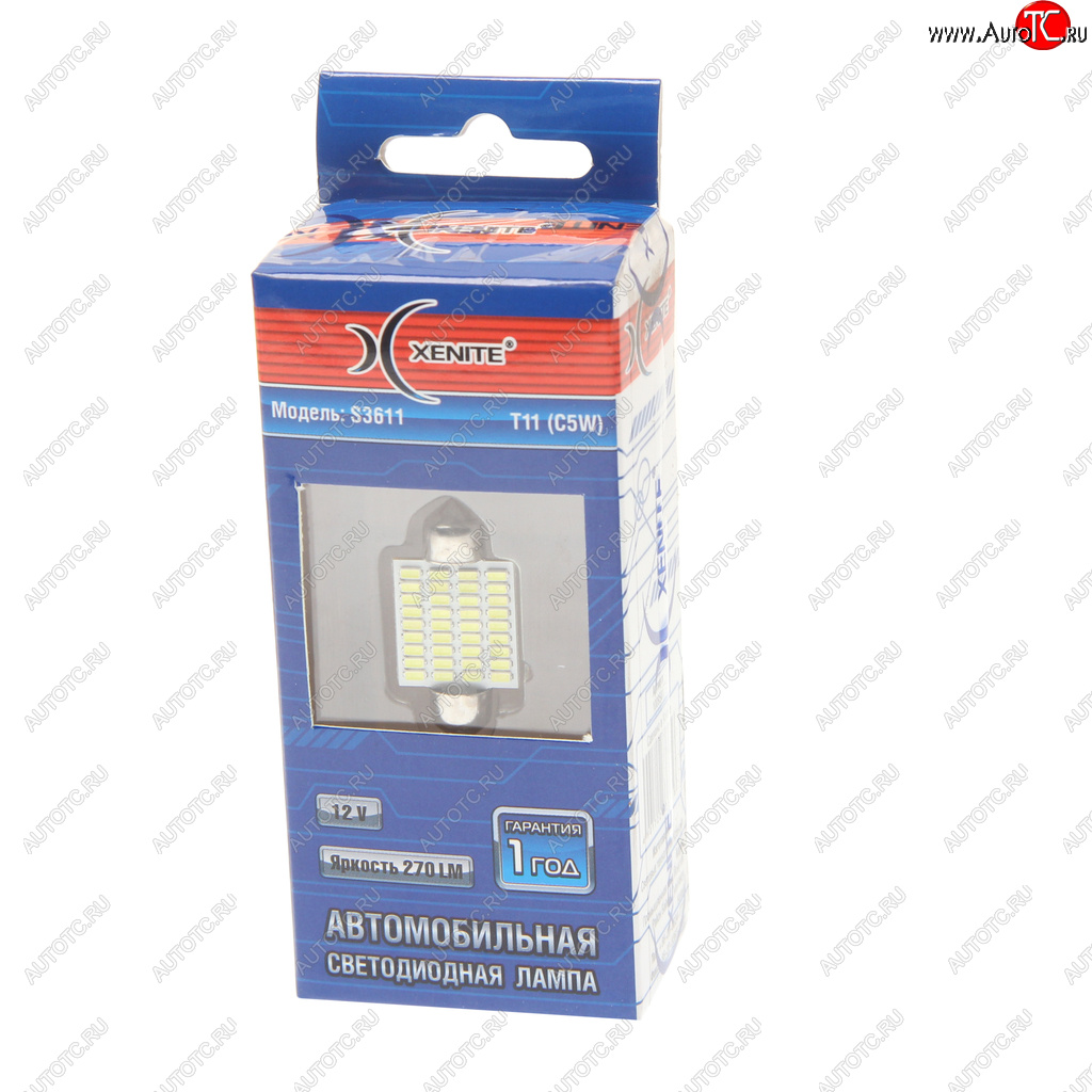 234 р. Лампа светодиодная 12V C5W SV8.5-8 двухцокольная блистер (1шт.) XENITE XENITE 1009581  с доставкой в г. Керчь