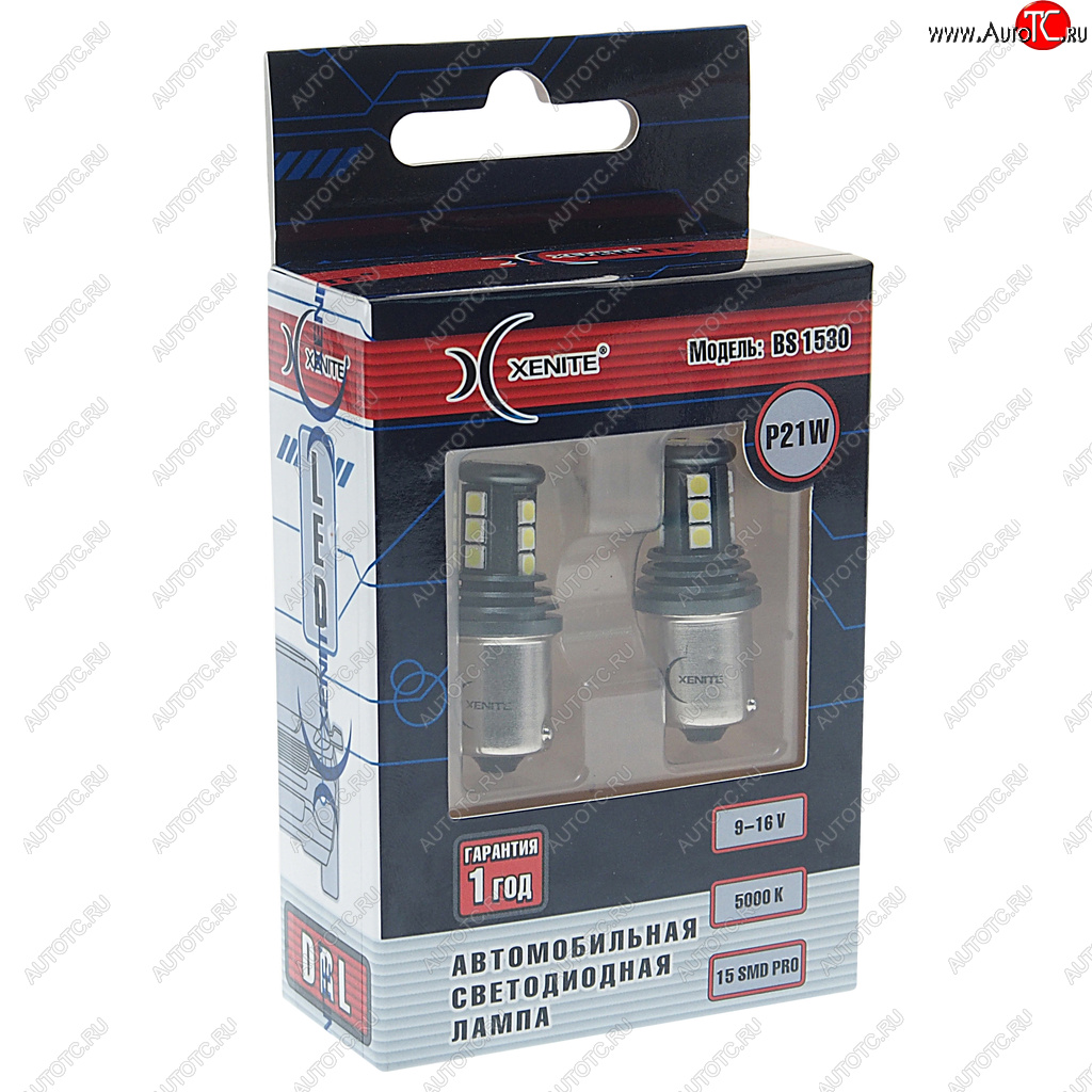 919 р. Лампа светодиодная 12V P21W BA15S блистер (2шт.) XENITE XENITE 1009609  с доставкой в г. Керчь