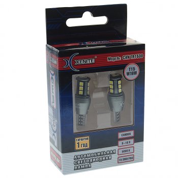 1 029 р. Лампа светодиодная 12V W16W W2.1x9.5d 420Lm блистер (2шт.) XENITE XENITE 1009610  с доставкой в г. Керчь. Увеличить фотографию 1