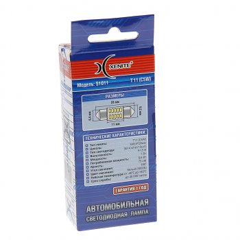 223 р. Лампа светодиодная 12V C5W SV8.5-8 28мм двухцокольная блистер (2шт.) XENITE XENITE 1009612  с доставкой в г. Керчь. Увеличить фотографию 2
