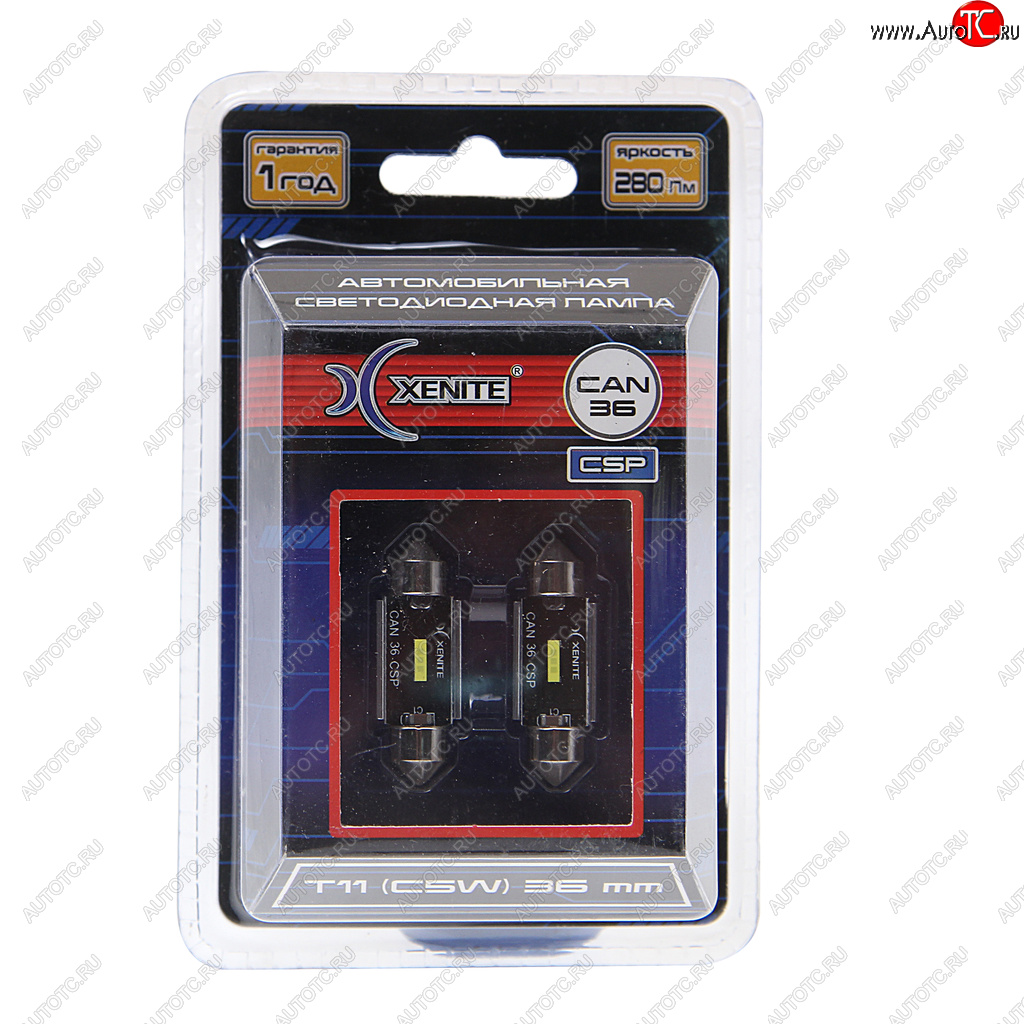 629 р. Лампа светодиодная 12V C5W SV8.5-8 36мм двухцокольная блистер (2шт.) XENITE XENITE 1009616  с доставкой в г. Керчь