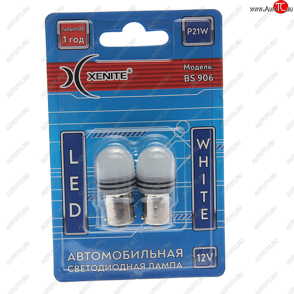 459 р. Лампа светодиодная 12V P21W BA15S блистер (2шт.) XENITE XENITE 1009653  с доставкой в г. Керчь
