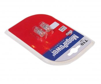 319 р. Лампа светодиодная 12V W5W T10 W2.1x9.5d 6000K 3 LED блистер (2шт.) MEGAPOWER MEGAPOWER-AUTOMOTIVE 10103w-2бл  с доставкой в г. Керчь. Увеличить фотографию 2