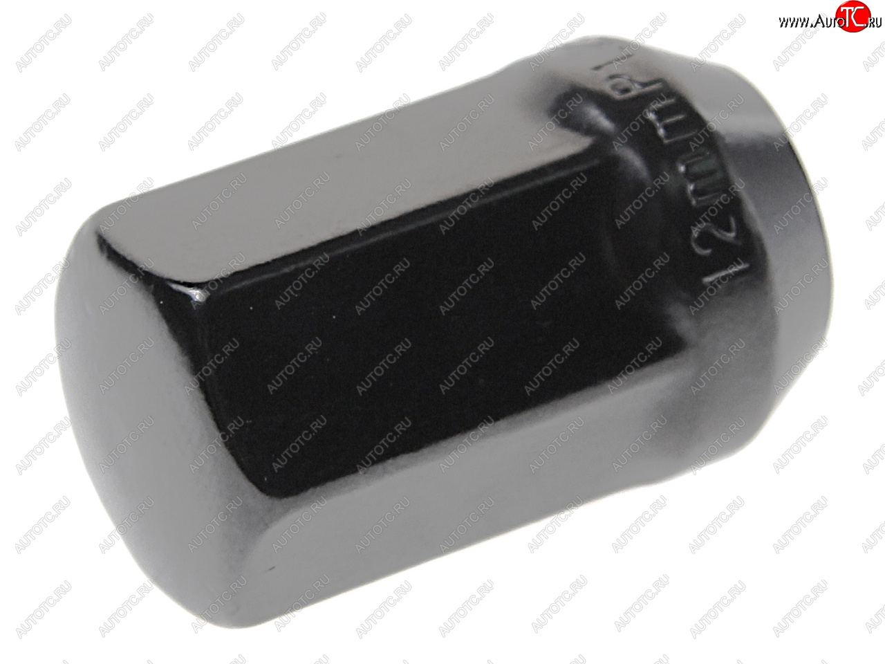 72 р. Гайка колеса М12х1.25х35 конус закрытая ключ 19мм черная RACING RACING 101081  с доставкой в г. Керчь