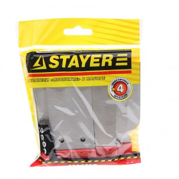 179 р. Набор шпателей 50-80-100-120мм сталь 4 предмета STAYER STAYER 1011-h4  с доставкой в г. Керчь. Увеличить фотографию 1