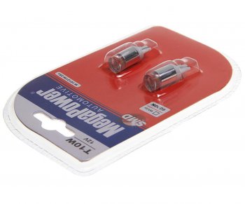 659 р. Лампа светодиодная 12V W5W T10 W2.1x9.5d 6000K блистер (2шт.) MEGAPOWER MEGAPOWER-AUTOMOTIVE 10121w-2бл  с доставкой в г. Керчь. Увеличить фотографию 2