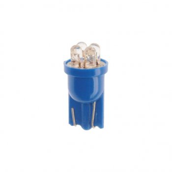 19 р. Лампа светодиодная 12V W5W T10 W2.1x9.5d 4 LED Blue MEGAPOWER MEGAPOWER-AUTOMOTIVE 10313b  с доставкой в г. Керчь. Увеличить фотографию 2