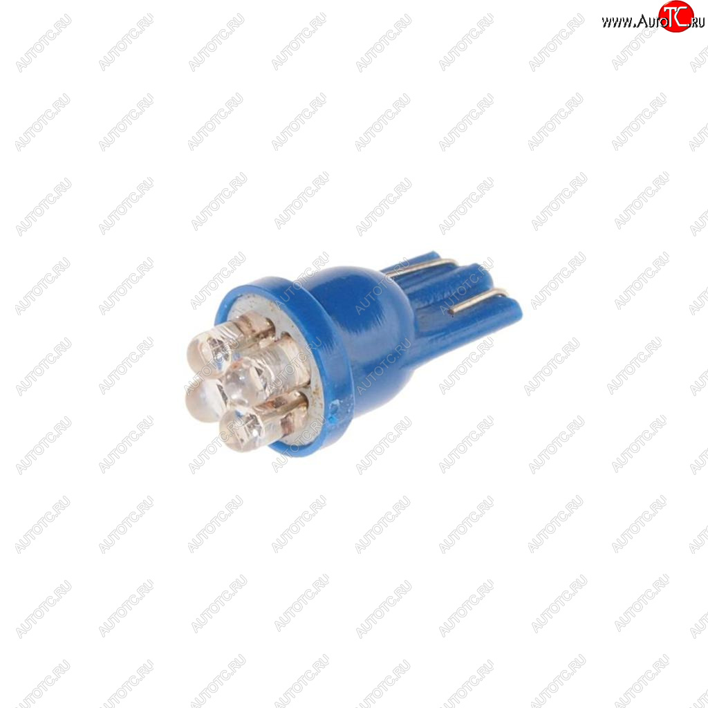 19 р. Лампа светодиодная 12V W5W T10 W2.1x9.5d 4 LED Blue MEGAPOWER MEGAPOWER-AUTOMOTIVE 10313b  с доставкой в г. Керчь