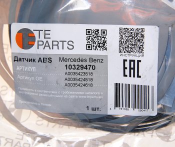 3 399 р. Датчик АБС MERCEDES Actros КАМАЗ (L=4000) прямой TE PARTS TE PARTS 10329470  с доставкой в г. Керчь. Увеличить фотографию 1