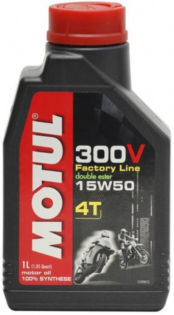 2 399 р. Масло моторное для 4-х тактных двигателей 300V 4T FL ROAD RACING 15W50 синт.1л MOTUL MOTUL 104125  с доставкой в г. Керчь. Увеличить фотографию 1