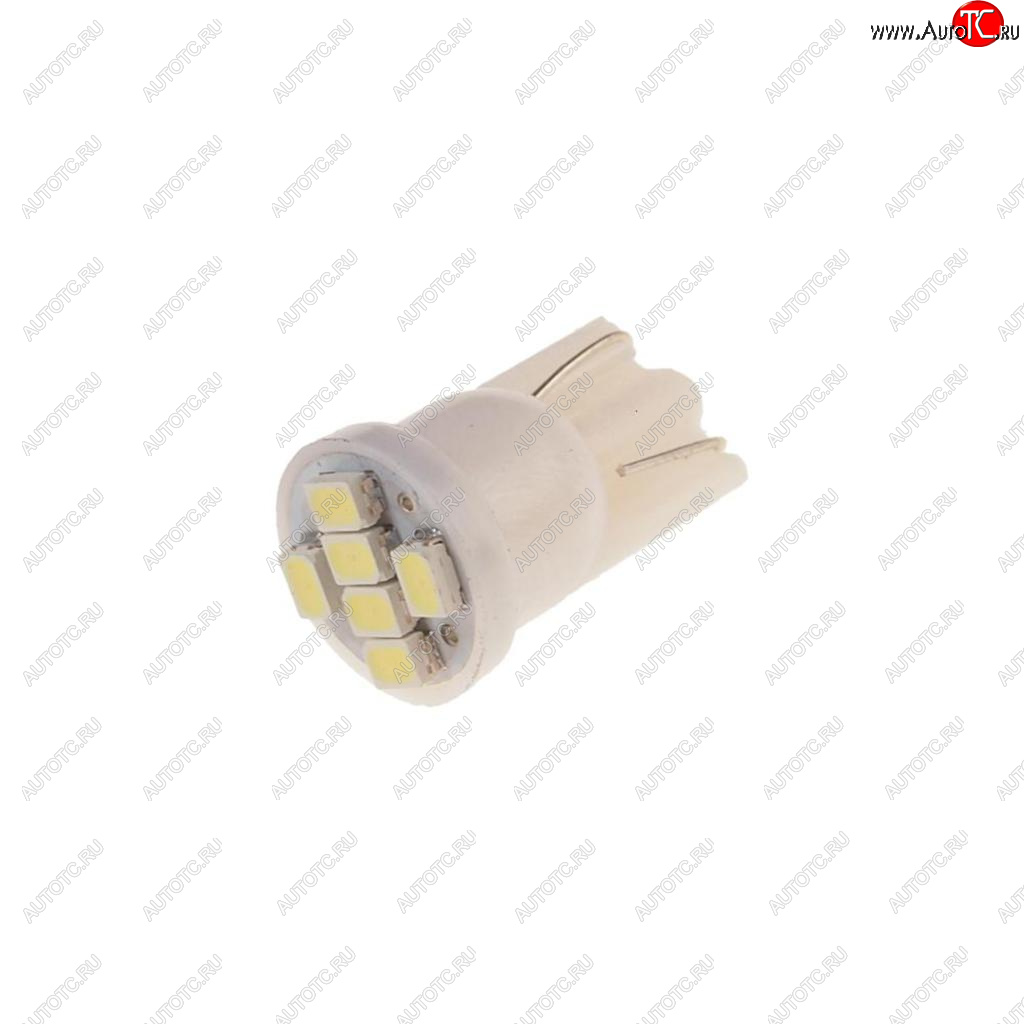 40 р. Лампа светодиодная 12V W5W T10 W2.1x9.5d 6000K 6 LED MEGAPOWER MEGAPOWER-AUTOMOTIVE 10511w  с доставкой в г. Керчь