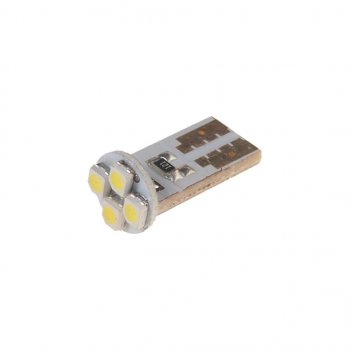 31 р. Лампа светодиодная 12V W5W T10 W2.1x9.5d 6000K 4 LED MEGAPOWER MEGAPOWER-AUTOMOTIVE 10513w  с доставкой в г. Керчь. Увеличить фотографию 2