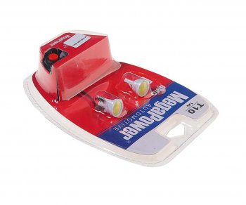 299 р. Лампа светодиодная 12V W5W T10 W2.1x9.5d 6000K с тестером блистер (2шт.) MEGAPOWER MEGAPOWER-AUTOMOTIVE 10514w-2блт  с доставкой в г. Керчь. Увеличить фотографию 2