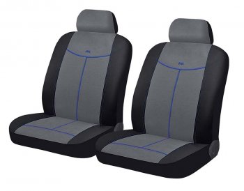 Универсальные чехлы сидений (майка, 4 предм., алькантара) Alcantara Front CARFASHION  (черно-серый)
