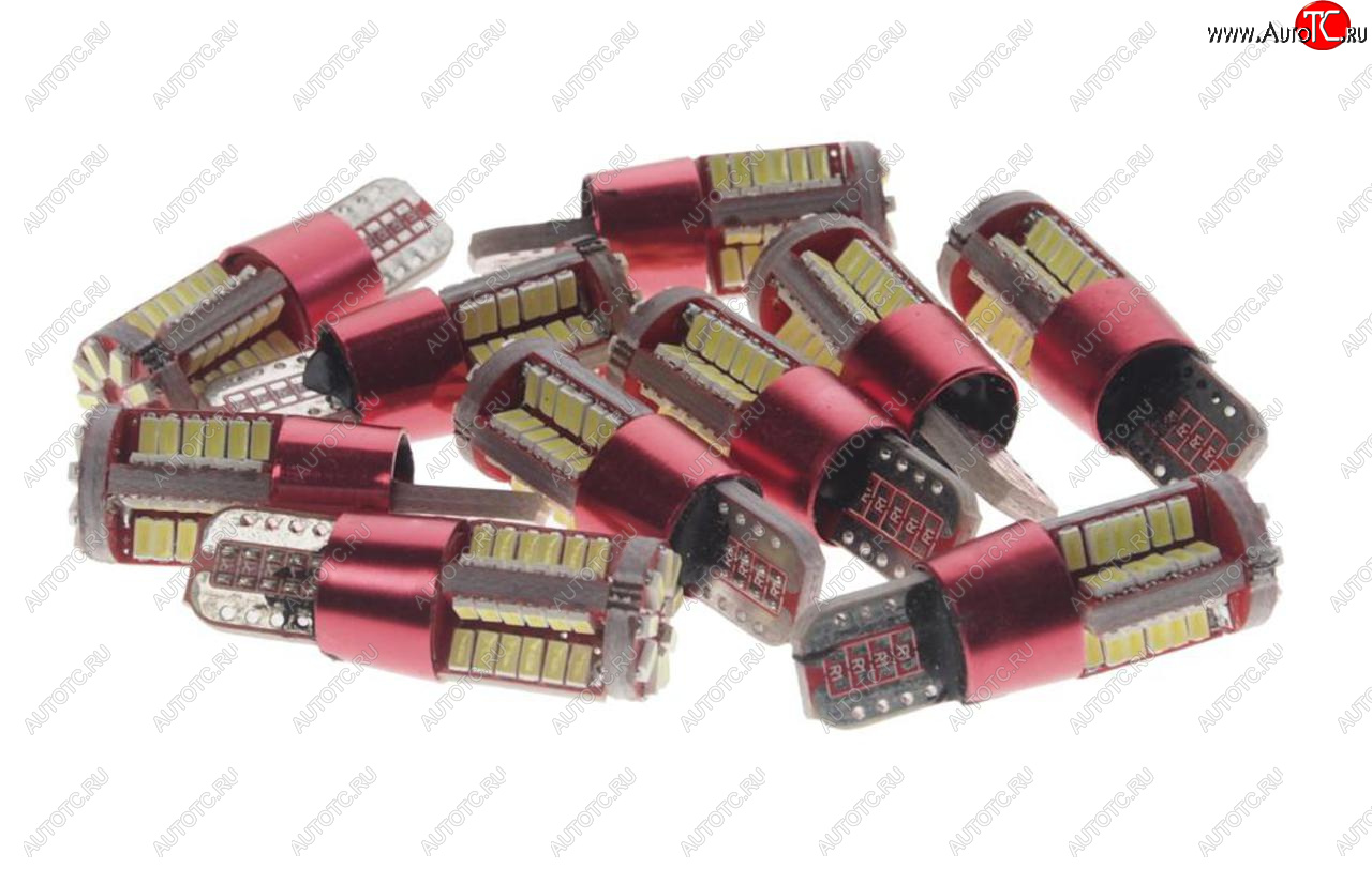 154 р. Лампа светодиодная 1224V W5W T10W W2.1x9.5d 6000K 57 SMD линза с обманкой White MEGA ELECTRIC MEGA ELECTRIC 10570  с доставкой в г. Керчь