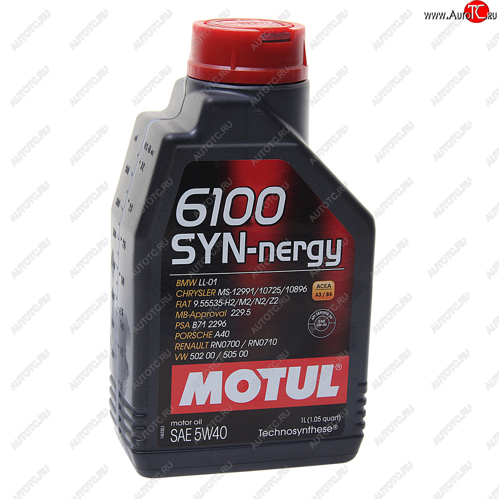 1 099 р. Масло моторное 6100 SYNERGIE 5W40 псинт.1л MOTUL MOTUL 107975  с доставкой в г. Керчь