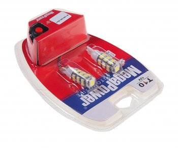 349 р. Лампа светодиодная 12V W5W T10 W2.1x9.5d 6000K 25 LED с тестером блистер (2шт.)MEGAPOWER MEGAPOWER-AUTOMOTIVE 10812w-2блт  с доставкой в г. Керчь. Увеличить фотографию 2