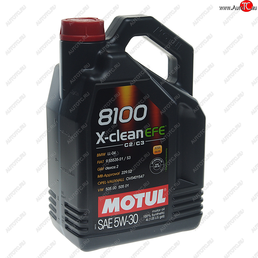 5 949 р. Масло моторное 8100 X-CLEAN EFE 5W30 синт.4л MOTUL MOTUL 109171  с доставкой в г. Керчь