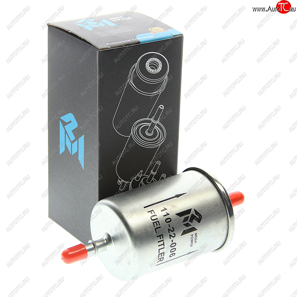198 р. Фильтр топливный RENAULT Logan,Kangoo,Symbol,Megane NISSAN Qashqai (06-13) (1.5 DCI) MEGAPOWER MEGAPOWER 110-22-006  с доставкой в г. Керчь