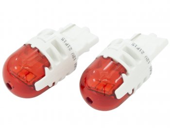 1 569 р. Лампа светодиодная 12V W21W W3х16d 75Лм (2шт.) Led Red Ultinon Pro6000 PHILIPS PHILIPS 11065ru60x2 PHILIPS 11065ru60x2  с доставкой в г. Керчь. Увеличить фотографию 1