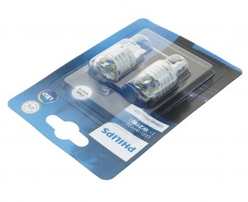 1 399 р. Лампа светодиодная 12V W21W W3x16d 6000K блистер (2шт.) LED White Ultinon Pro3000 PHILIPS PHILIPS 11065u30cw-2бл PHILIPS 11065u30cw-2бл  с доставкой в г. Керчь. Увеличить фотографию 2