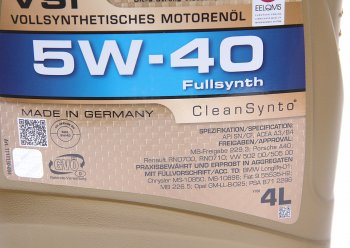 8 349 р. Масло моторное VSI 5W40 синт.4л RAVENOL RAVENOL 1111130-004  с доставкой в г. Керчь. Увеличить фотографию 2