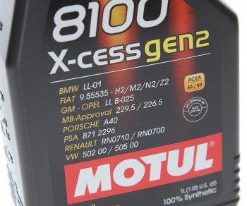 1 429 р. Масло моторное 8100 X-CESS GEN2 5W40 синт.1л MOTUL MOTUL 111681  с доставкой в г. Керчь. Увеличить фотографию 2