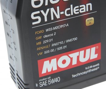 1 259 р. Масло моторное 6100 SYN-CLEAN 5W40 псинт.1л MOTUL MOTUL 111691  с доставкой в г. Керчь. Увеличить фотографию 2