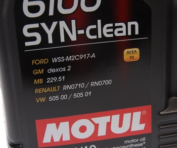 4 599 р. Масло моторное 6100 SYN-CLEAN 5W40 псинт.4л MOTUL MOTUL 111863  с доставкой в г. Керчь. Увеличить фотографию 2