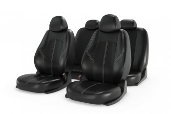 Универсальные чехлы сидений (майка, 11 предм., экокожа)Ranger Leather CARFASHION  (черный)