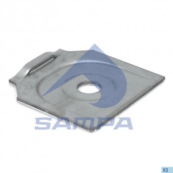 299 р. Пластина BPW рессоры (121x125x5) SAMPA SAMPA 114.503  с доставкой в г. Керчь. Увеличить фотографию 1