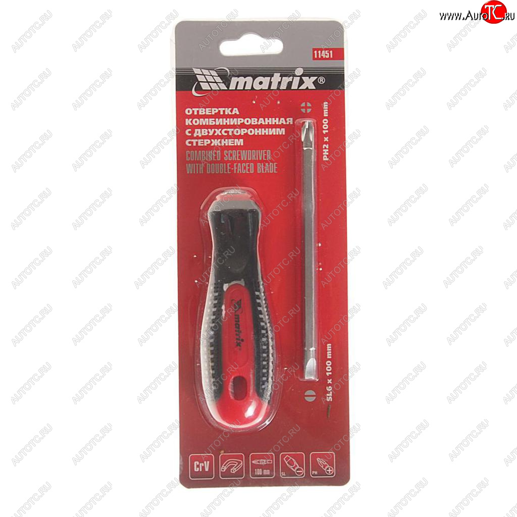 244 р. Отвертка комбинированная SL6.0хPH2.0 Fusion MATRIX MATRIX 11451  с доставкой в г. Керчь