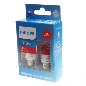 3 099 р. Лампа светодиодная 12V P215W BAY15d 7515Лм (2шт.) Led Red Ultinon Pro6000 PHILIPS PHILIPS 11499ru60x2  с доставкой в г. Керчь. Увеличить фотографию 2