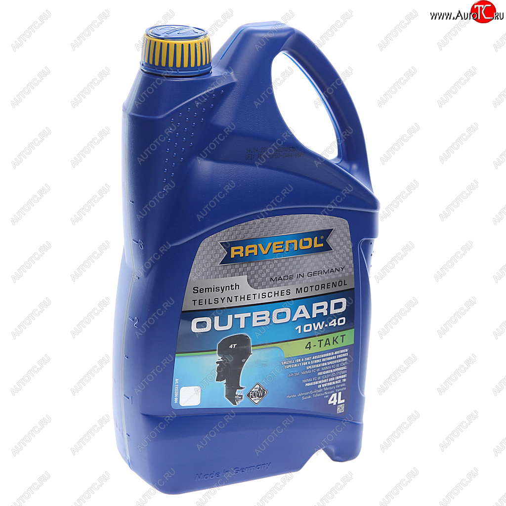6 499 р. Масло моторное для 4-х тактных двигателей лодок OUTBOARD 10W40 псинт.4л RAVENOL RAVENOL 1153204-004  с доставкой в г. Керчь