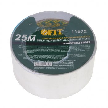 339 р. Лента клейкая алюминиевая 50ммх25м FIT FIT 11672 FIT 11672  с доставкой в г. Керчь. Увеличить фотографию 1