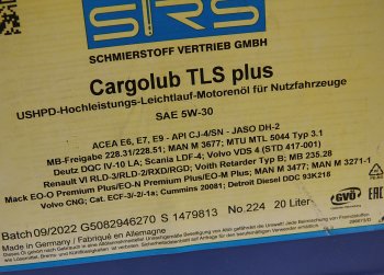 28 999 р. Масло моторное CARGOLUB TLS Plus 5W30 синт.20л SRS SRS 11784  с доставкой в г. Керчь. Увеличить фотографию 2
