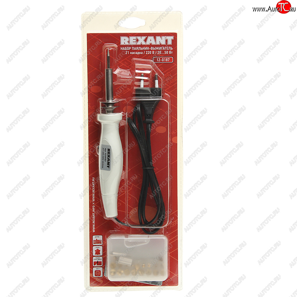 1 249 р. Паяльник 20-50Вт220В выжигатель по дереву (21 насадка) REXANT REXANT 12-0187  с доставкой в г. Керчь