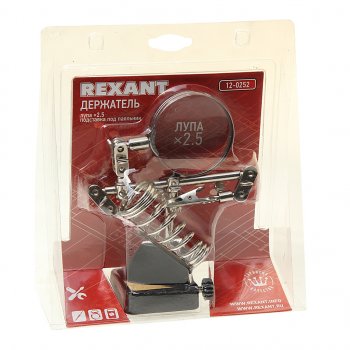 1 259 р. Лупа с держателем третья рука х2.5 REXANT REXANT 12-0252  с доставкой в г. Керчь. Увеличить фотографию 1