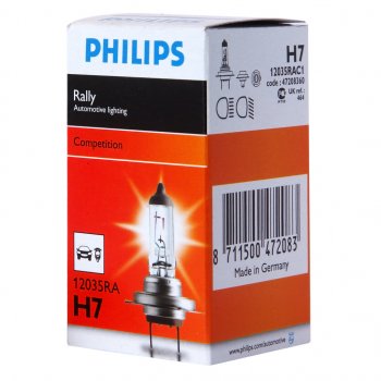 999 р. Лампа 12V H7 80W PX26d Rally PHILIPS PHILIPS 12035rac1 PHILIPS 12035rac1  с доставкой в г. Керчь. Увеличить фотографию 1