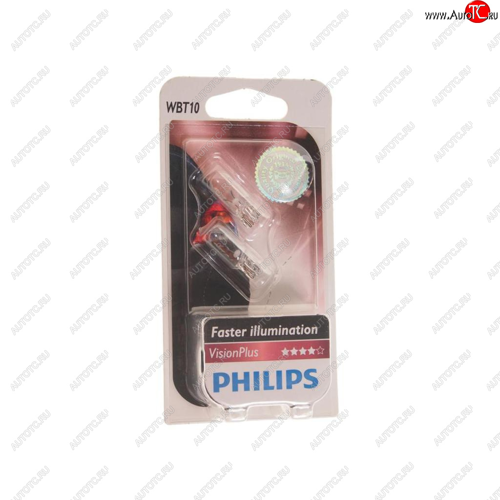 339 р. Лампа 12V W5W T10W W2.1x9.5d блистер (2шт.) PHILIPS PHILIPS 12040vpb2  с доставкой в г. Керчь