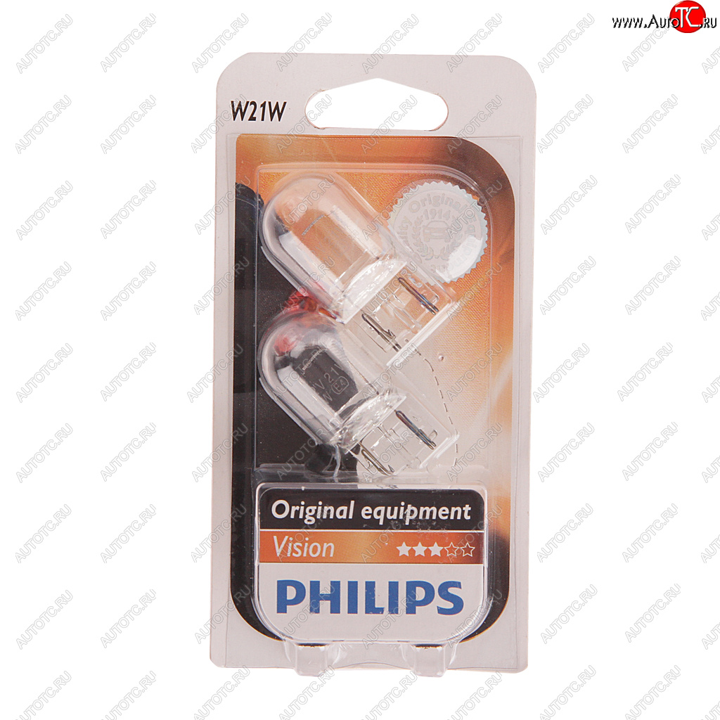 369 р. Лампа 12V W21W W3x16d блистер (2шт.) PHILIPS PHILIPS 12065b2  с доставкой в г. Керчь