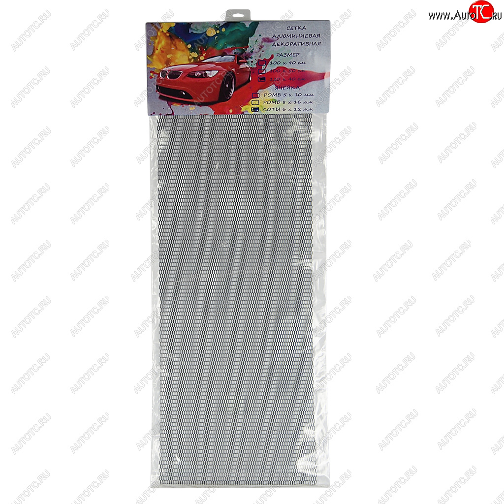 1 089 р. Решетка радиатора сетка (черная) 120х40см (соты 6х12мм) GRILLE TUNING GRILLE TUNING 120х40 (соты) black  с доставкой в г. Керчь