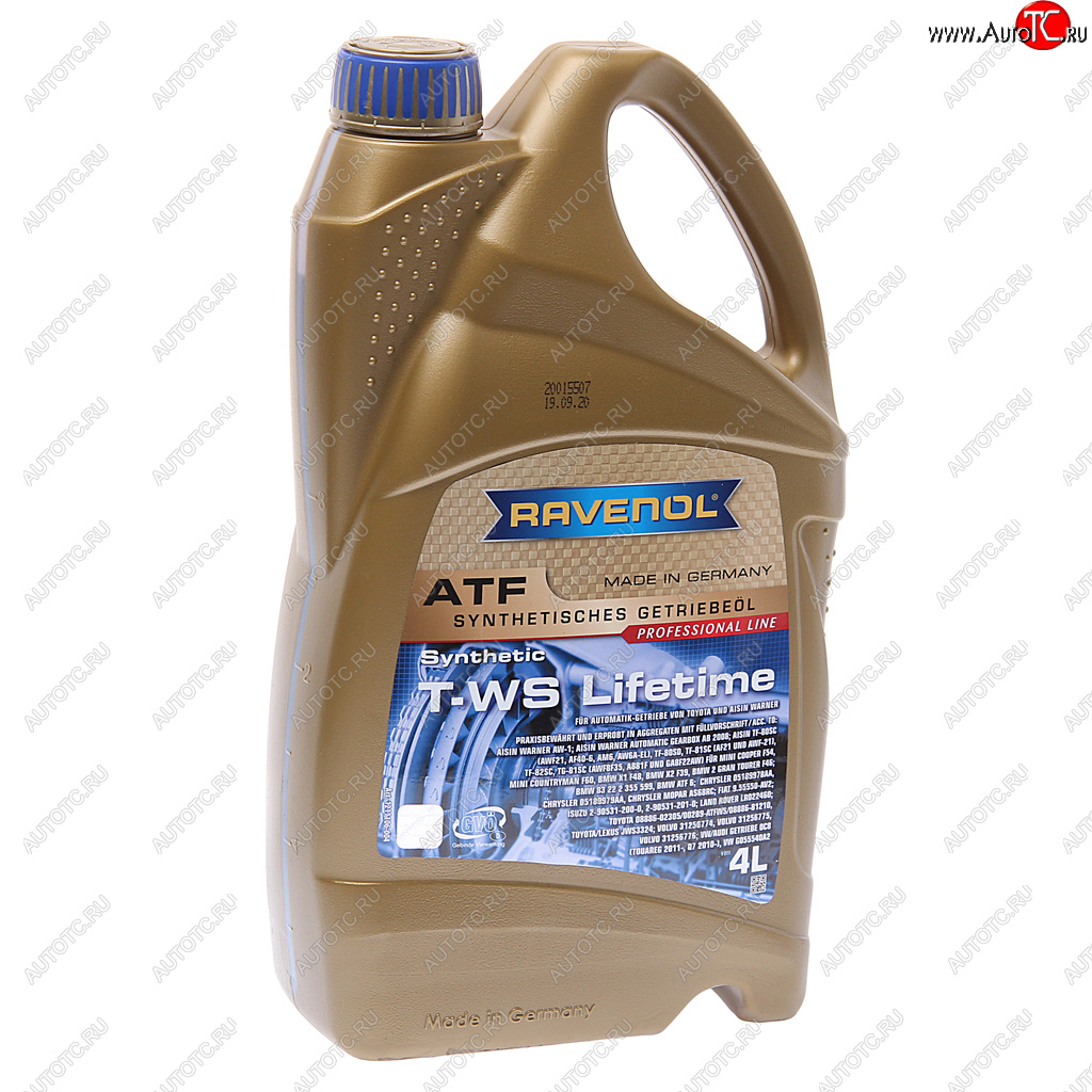 8 249 р. Масло трансмиссионное ATF T-WS Lifetime синт.4л RAVENOL RAVENOL 1211106-004  с доставкой в г. Керчь