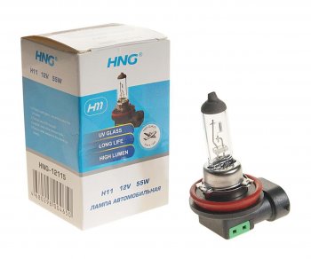 162 р. Лампа 12V H11 55W PGJ19-2 Long Life HNG HNG 12115  с доставкой в г. Керчь. Увеличить фотографию 1