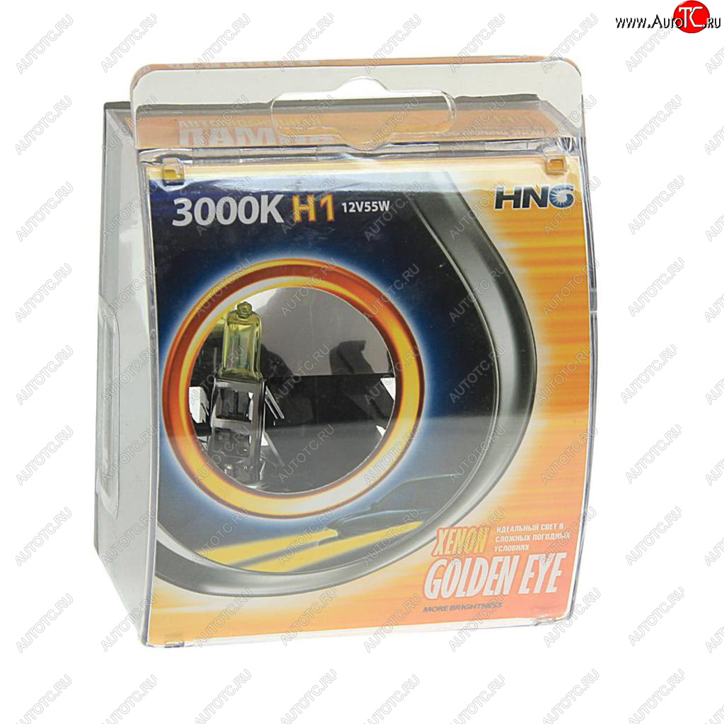 204 р. Лампа 12V H1 55W P14.5s 3000К бокс (2шт.) Golden Eye HNG HNG 12155ge2  с доставкой в г. Керчь