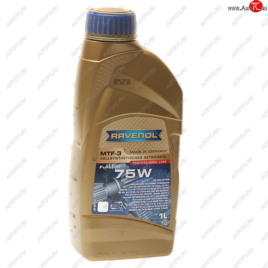 2 399 р. Масло трансмиссионное MTF-3 75W синт.1л RAVENOL RAVENOL 1221104-001  с доставкой в г. Керчь