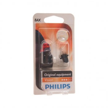 224 р. Лампа 12V 1.2W BAX8.3s черный патрон блистер (2шт.) PHILIPS PHILIPS 12597b2  с доставкой в г. Керчь. Увеличить фотографию 1