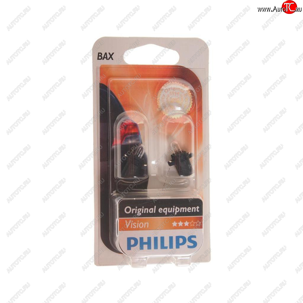 224 р. Лампа 12V 1.2W BAX8.3s черный патрон блистер (2шт.) PHILIPS PHILIPS 12597b2  с доставкой в г. Керчь