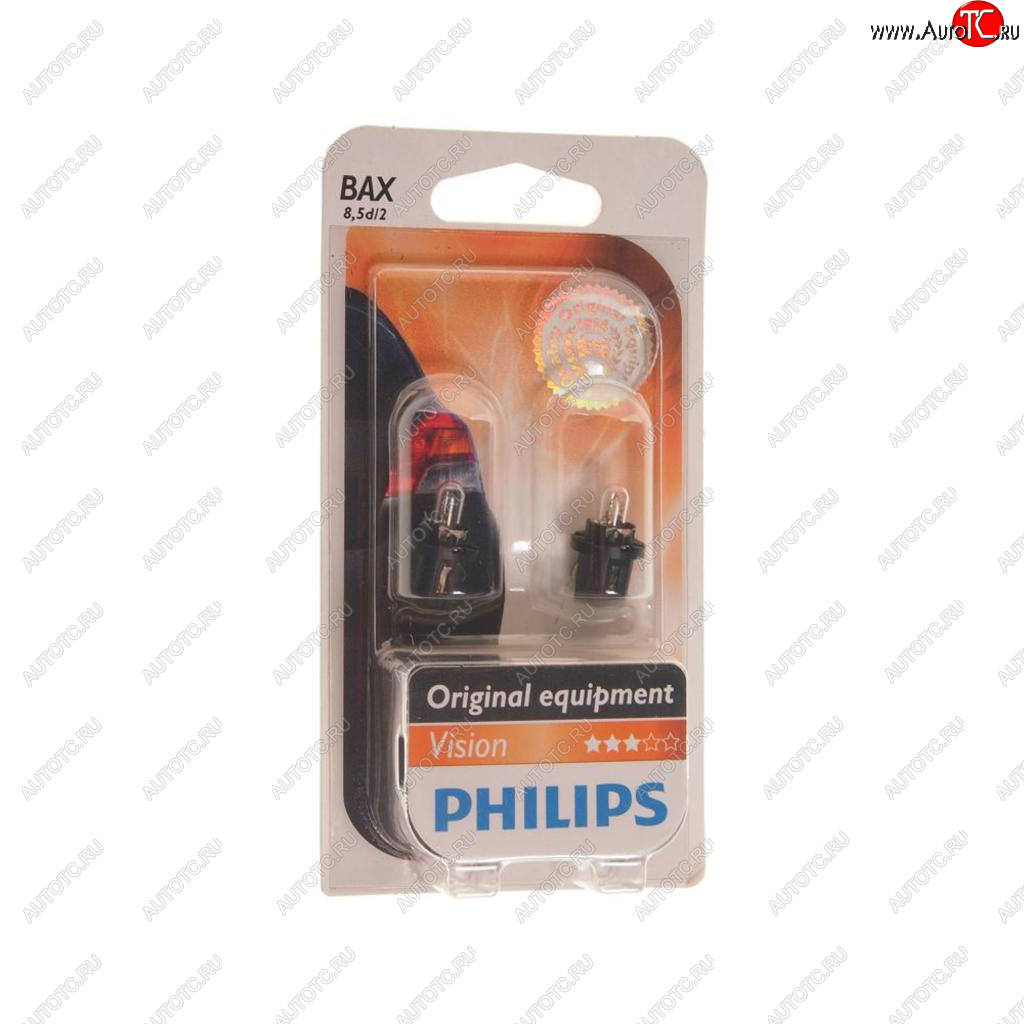200 р. Лампа 12V 1.2W BAX8.5d черный патрон PHILIPS PHILIPS 12598b2  с доставкой в г. Керчь