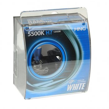 299 р. Лампа 12V H7 55W PX26d 5500К бокс (2шт.) Super White HNG HNG 12755sw2  с доставкой в г. Керчь. Увеличить фотографию 1